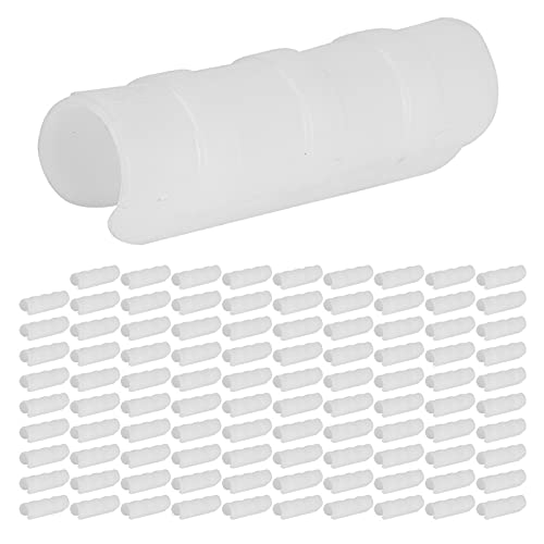 Akozon 100pcs Gewächshausfilm Clamp/Holder Clamp Halteliger Garten E Pipe -Stecker für Sonnenschutznetz und Gewächshausfilm (20 weiß) von Akozon