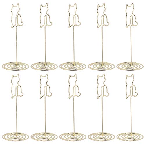 Akozon 10pcs Katzenfotisch -Clamp/Holder Cute Iron Draht Desktop Meldung Anmerkungen Halter, Metall Visitenkartenständer, Essential Office Supplies von Akozon