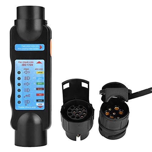 Akozon 12V Voilamart Prüf Testgerät, Anhängerbeleuchtung Testen Gerät Messgerät Abschlepplicht Kabel Leitungssteckdose Tester (7-13 Polig) von Akozon