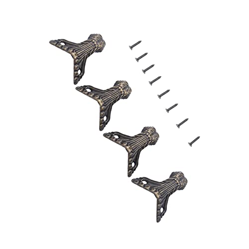 Akozon 12pcs Antique Juwelry Box Beine Premiumlegierung, Robuste und Rostfeste Holzhülle, Elegante Deco -Möbelbeine von Akozon