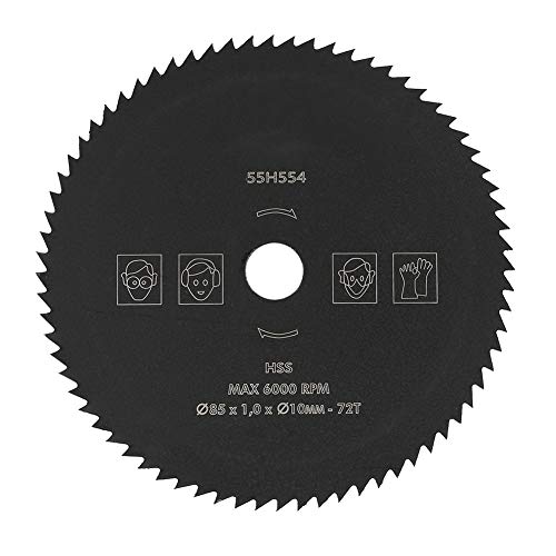 Akozon 1pc HSS Kreissägeblatt-Trennscheibe 85mm 10mm 72T Holzbearbeitungswerkzeug für Holz Metall Kunststoff (Außendurchmesser: 85 mm, Lochdurchmesser: 10 mm) von Akozon