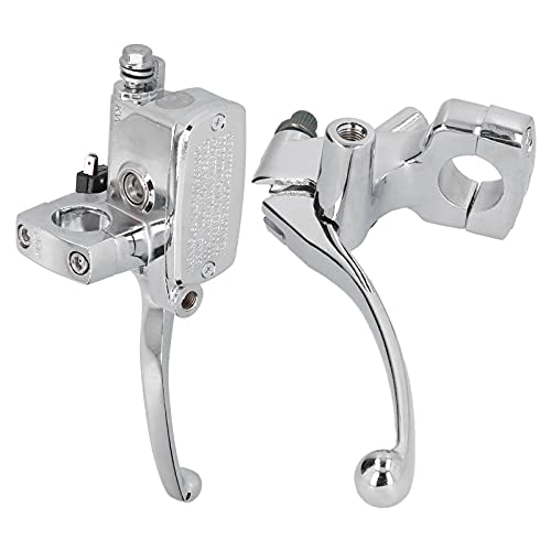 Akozon 2 Stück Motorrad Kupplung Bremshebel, Kupplungshebel-Hauptbremszylinder, 1 Zoll Motorrad Vorne Hauptbremszylinder Universal Hydraulische Bremse Hauptbremszylinder Motorrad Bremshebel von Akozon