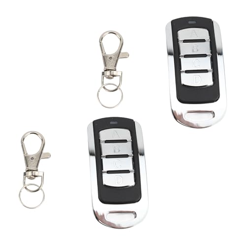 Akozon 250 Bis 913 MHz Vollbandkopie Fernbedienung ABCD 4 Tasten Hochstabilität Garagentor Wireless Fernbedienung Opener für die Sicherheit zu Hause (2PCS) von Akozon