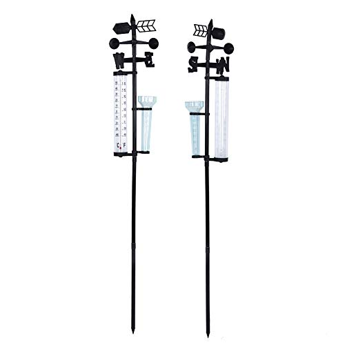 Akozon 3 in 1 Wetterstation Messgerät Outdoor Garten Thermometer Regenmesser Windanzeige Wetterstation mit 3 Akozon 3 in 1 Wetterstation Messgerät Outdoor Garten Thermometer Regenmesser Windanzeige Wetterstation mit 3 von Akozon