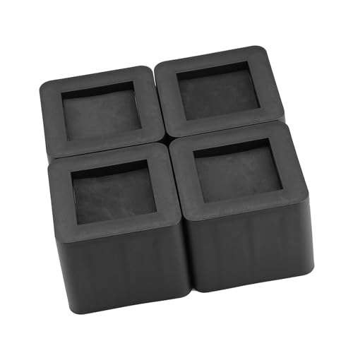 Akozon 4PCS Set Heavy-Duty-Möbelbein-Riser, Nicht-rutschfeste PP-Plastik-Riser für Bett, Sofa, Tisch, Schreibtisch-Zubehör, Erweiterte Höhen und Unterbettlager-Schwarz-Schwarz Akozon 4PCS Set Heavy-Duty-Möbelbein-Riser, Nicht-rutschfeste PP-Plastik-Riser für Bett, Sofa, Tisch, Schreibtisch-Zubehör, Erweiterte Höhen und Unterbettlager-Schwarz-Schwarz von Akozon