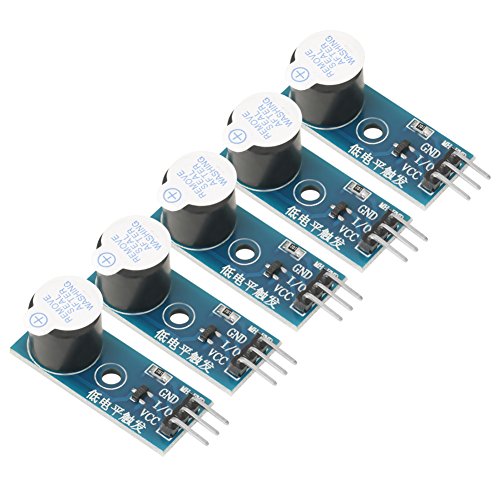 Akozon 5 Stücke DC 3,3 V-5 V Aktive Summer Modul Beep Alarm Sensor Modul für Ardinuo Elektronische Spielzeug Alarmierungsgeräte Timer von Akozon