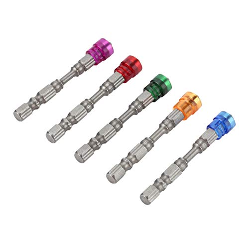 Akozon 5Pcs S2 Stahl Magnetic Kreuzkopf PH2 Schraubendreher Bits Set für Trockenbau Schrauben 1/4inch Schaft(Farbe) von Akozon