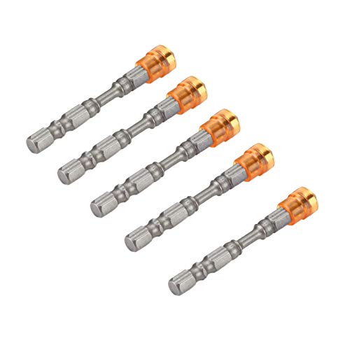 Akozon 5Pcs S2 Stahl Magnetic Kreuzkopf PH2 Schraubendreher Bits Set für Trockenbau Schrauben 1/4inch Schaft(Gelb) von Akozon