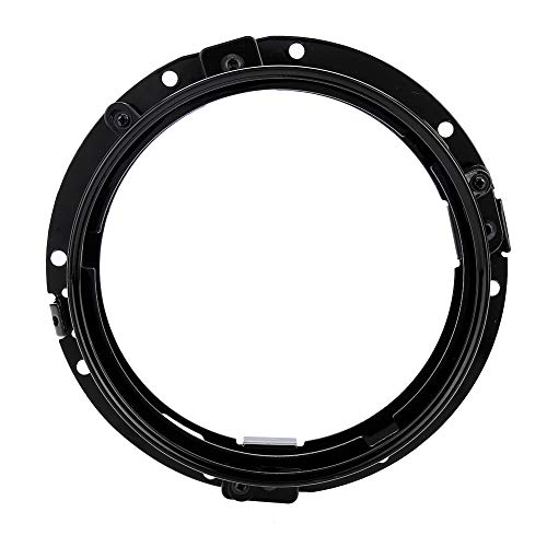 Akozon 7 zoll Universal Auto Halterung Ring Lampe Scheinwerferhalterung,Runde Scheinwerfer Halterung Ring Edelstahl Kopf Licht Lampenfassung für Wrangler(Schwarz) von Akozon