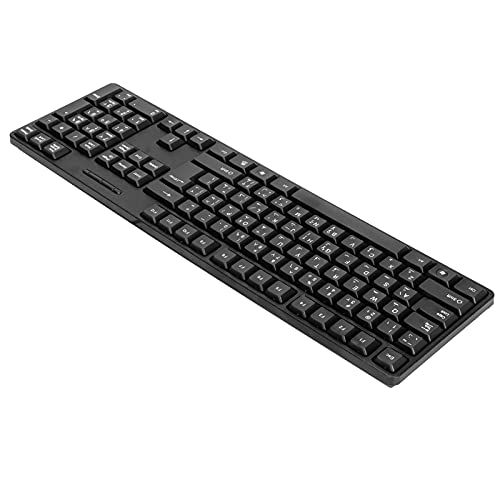 Akozon Arabische Englische Tastatur Arabische Tastatur Arabische Tastaturabdeckung Arabische Tastatur Kafuty 1Mc 68, Computertastaturen Ergonomisches Design Robustes USB-Kabel Arabisch von Akozon