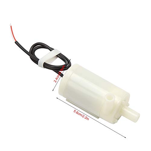 Akozon DC Aquarium Pumpe, 3V/5V/6V Amphibien Horizontal Low Noise Springbrunnen Pumpe, 3V 5V 6V Amphibien Wasser Kleine Tauch Zirkulation System Brunnen Teich für Fisch Tank Pool Garten von Akozon