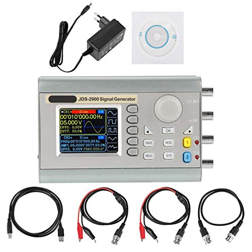 Akozon DDS-Signalgeneratorzähler JDS2900 Hochpräziser Zweikanal-Frequenzmesser mit beliebiger Wellenformfunktion, Frequenzmesser 266MSa/s(15MHz EU Plug) von Akozon