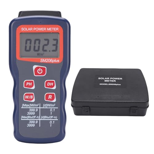 Akozon Digital Solar Power Messer Genauer Sonnenlichttester für die Laborstudienforschung von Akozon