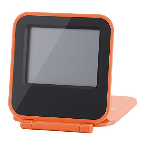 Akozon Digital Wecker Portable Faltbare Tabletop Travel mit Temperaturkalender Datum Woche(Orange) von Akozon