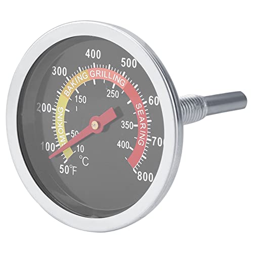 Akozon Enders Diego 50~800℉ L Stahl-Grillthermometer, Temperaturanzeige für Barbe-Kochen, Smokey-Mountain-Thermometer von Akozon