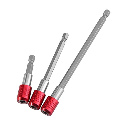 Akozon Extension Bar Sechskantschaft Buchse Adapter Bohrer,3 stücke Bit Halter Verlängerung Bar Verlängerungsstange für Elektroschrauber Bits mit 1/4 "Sechskantschaft (Rot) von Akozon