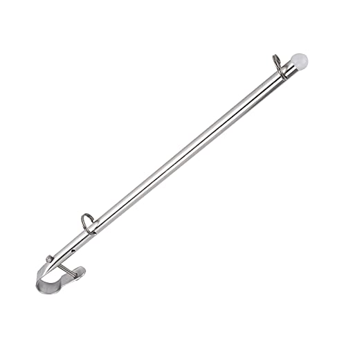 Akozon Fahnenmast, Fahnenstange, Flaggenstock Boot Edelstahl 40cm/15,7 Zoll Standartenhalter Flagge Rail Hardware Beschläge für Schiffe Yacht von Akozon