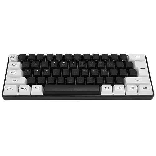 Akozon G61 RGB, Mechanisches Gefühl, Kabelgebundene Gaming-Tastatur für Büro und Unternehmen, RGB-LED-Hintergrundbeleuchtung, 61 Tasten, Ergonomisch (Black) von Akozon