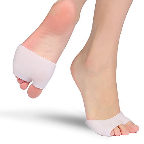 Akozon Metatarsal Support Gel Silicone Toe Cover Protector, Protege Orteils Pieds, Hallux Valgus Zehenspreizer, 1 Paar Zehenstrecker Gel Zehenkappen Zehenschutz Zehenschoner Hallux Valgus Korrek von Akozon