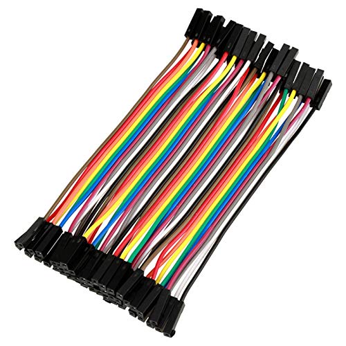 Akozon Jumper Wire 5 stücke Bunte 10 cm Jumper Drähte Set 40pin Female-Female Flachbandkabel Jumper Kabel dupont Wire Steckbrücken Drahtbrücken für Raspberry pi Breadboard von Akozon