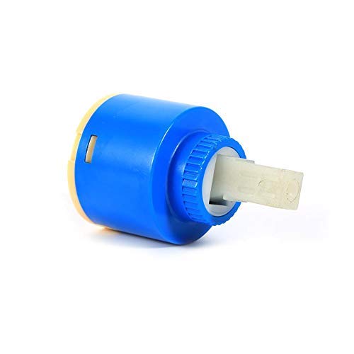 Akozon Keramik-Scheibenpatrone 35 / 40mm Keramikpatrone Wassermischbatterie Innensteuerventil PP Kunststoff Blau Praktisch(40mm) von Akozon