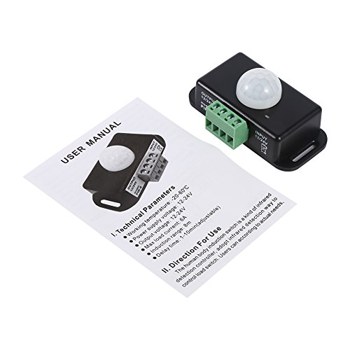 Akozon LED Modul 12V Bewegingssensor, PIR Bewegungssensor Detektor 12Volt Sensor Schalter für LED Lichtleiste DC 12V 24V Body Security Infrarot Akozon LED Modul 12V Bewegingssensor, PIR Bewegungssensor Detektor 12Volt Sensor Schalter für LED Lichtleiste DC 12V 24V Body Security Infrarot von Akozon