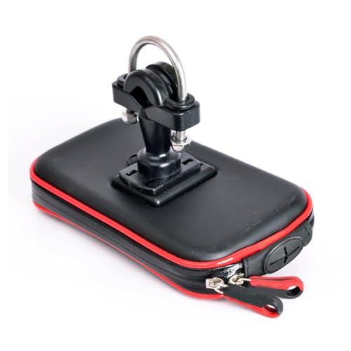 Akozon Lenker Telefon Wasserdichtes Beutel Motorrad Fahrrad PU Carbonfaser Wasserdicht für 4,0 Bis 6,4 Zoll Telefonhalter (M) von Akozon