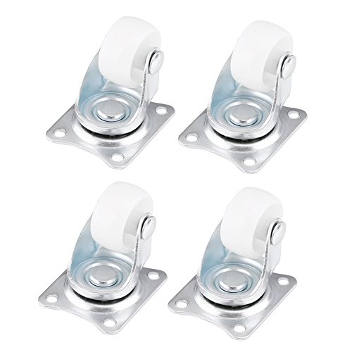 Akozon Lenkrolle Möbelrolle 4pcs Universal Lenkrollen 1 "Wheels White Roller Wheel für Möbel Trolley Chair von Akozon