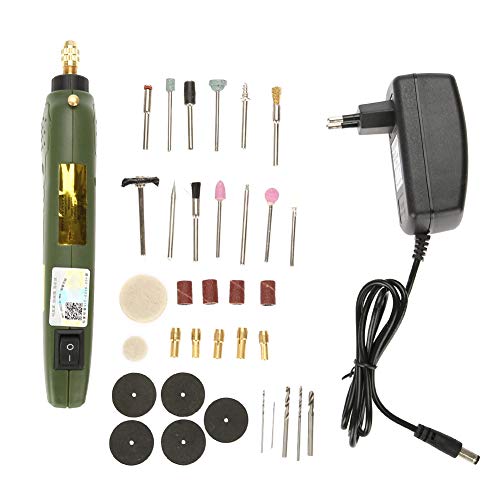 Akozon Mini Schleif set Elektrisches Bohrer Mühle Kit Elektroschleifen Bohren Polieren Drehwerkzeug DIY Fräsen Trimmen Schneiden Polieren Bohren Schneiden Gravieren Kit Grün (EU-Stecker 220V) von Akozon