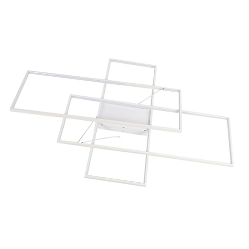 Akozon Moderne LED -Deckenleuchte mit Fernbedienung - Stiefloses Dimmen und 3 Farbtemperaturen für Wohnzimmer und Schlafzimmer Spülenhalterungsdesign (WHITE) von Akozon