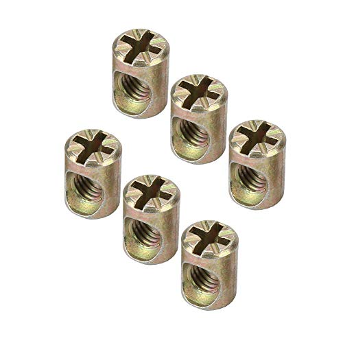 Akozon Muttern 30 stücke M6 Möbel Barrel Nut Dowel Cabinet Connectors Eingebettete Muttern Befestigungen von Akozon