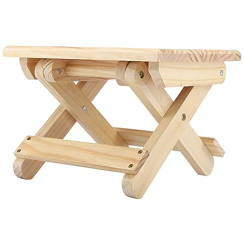 Akozon Petit Tabouret Klein, Faltbar, Klein, aus Holz, Im Ländlichen Stil, Ergonomisches Design, Feine Verarbeitung von Akozon