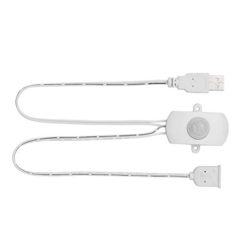 Akozon Signalgeber mit LED-Streifen, 2A DC 5-24V PIR-Infrarot-Bewegungsmelder 4A 5-24V -Automatikschalter USB-Schnittstelle Weißer Infrarotsensor Nachtlicht-Bewegungsmelder für von Akozon