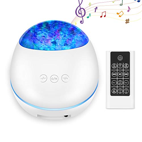 Akozon Luce Aurora, Sternenhimmel Projektor, LED Sternenhimmel Projektor,Galaxy Projektor Kinder Ozean LED Bluetooth Nachtlichter 8 Beleuchtungsmodi Musik Nachtlicht mit Timerfunktion für Wohnzim von Akozon