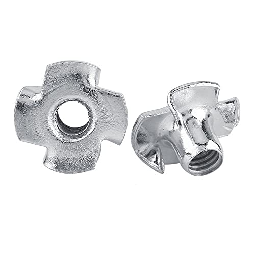Akozon T-Mutter mit 4 Krallen, M3 - M8 T-Muttern verzinkt 4 T-Klemmen Pin Fasteners 50 Stück (M6) von Akozon