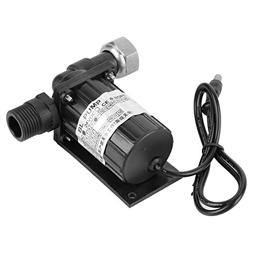 Akozon Wasser Pumpe, Umwälzpumpe DC 12V 10 Watt Brushless Wasserpumpe Hohe Temperaturbeständigkeit Umlauf Low Noise Schwarz von Akozon