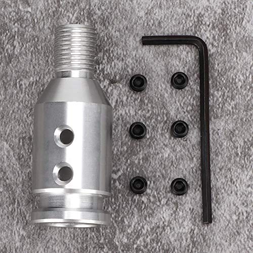 Akozon Universal Car Shift Knob Adapter 12x1.25 Nichtgewindungsschieber Aluminiummaterial (SILVER) von Akozon