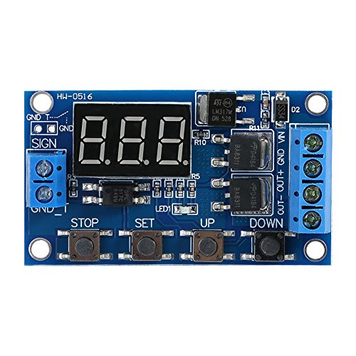 Akozon Zeitgeber Relais Modul Zeitverzögerungsrelais DC 5V - 36V Trigger Zyklus Verzögerung Zeitschaltuhr Ein/Ausschalten Relaismodul mit LED-Anzeige Trigger Delay Digital LED Board von Akozon