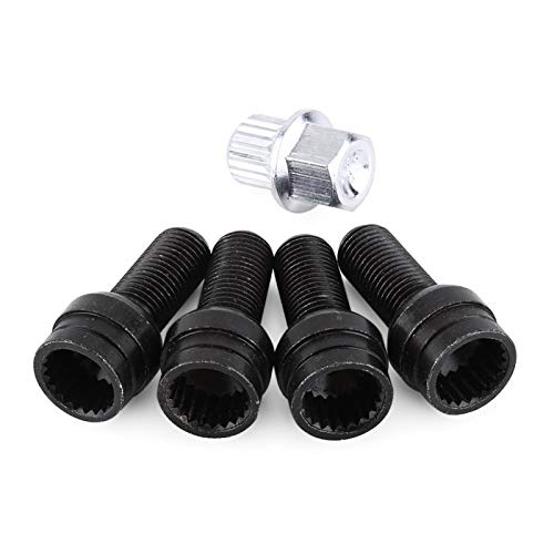 Auto-Reifen-Diebstahlsicherungsschraube, M14 * 1,5 mm Universal-Anti-Diebstahl-Reifenschraube, Reifen-Anti-Diebstahl-Schraubenschlüssel Passend für von Akozon