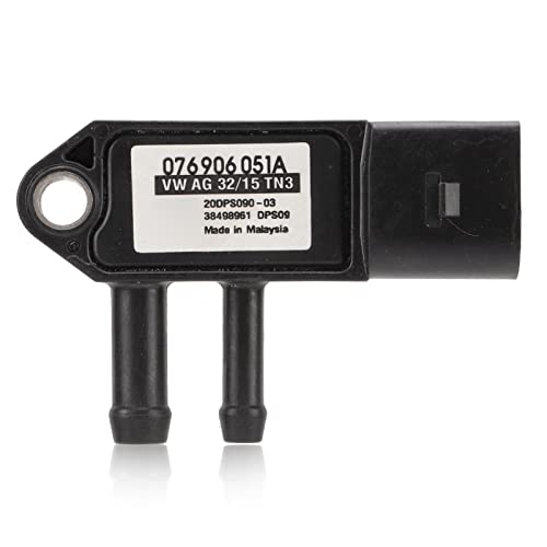 DPF-Drucksensor, 076906051A DPF-Diesel-Differenzdrucksensor 3-poliger Stecker Ersatz für A3 A4 A6 S4 S6 von Akozon