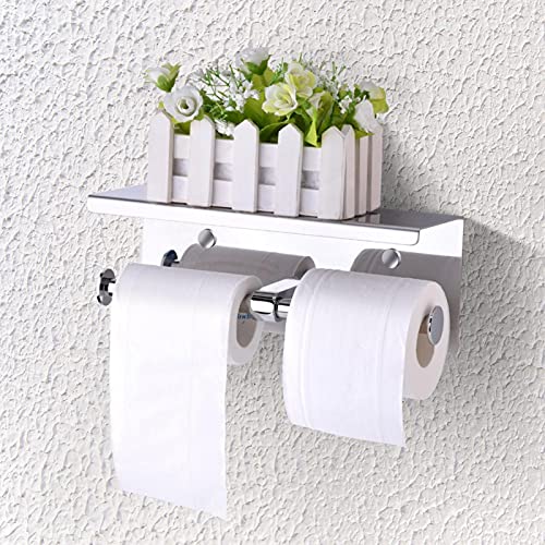 Doppelrollen Toilettenpapierhalter, Akozon Edelstahl SUS 304 mit doppelter Papierrolle für die Wandmontage von Akozon