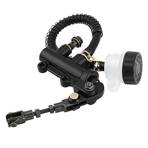 Akozon Fußbremspumpe hinten, Klappbare Fußbremse hinten Hydraulischer Hauptbremszylinder Pumpenbehälter für Motorrad ATV Dirt Bike von Akozon