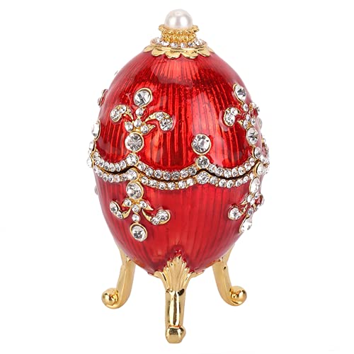 Garosa Boîte à Bijoux d'oeufs, Statue de phénix en laiton haute dureté bon brillant d'oeufs 2 x 3 7 Pouces Diamants fabergé-ei oeufs decoratifs Décor bureau la maison bijoux Cadeaux Brillants Oeuf von Akozon