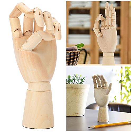 Akozon Hölzernes Handmodell, Figur Skizzieren Kunst Gelenkpuppe Flexible Künstler Holzdekoration Massiv von Akozon