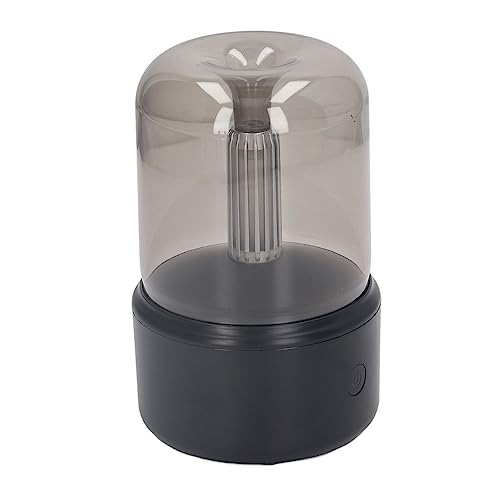 Kerzenlicht-Luftbefeuchter, Geräuscharm, Tragbar, USB-Diffusor für ätherische Öle, Luftbefeuchter mit LED-Nachtlicht, 120 Ml, Professionelles Zubehör für den Einsatz von Akozon