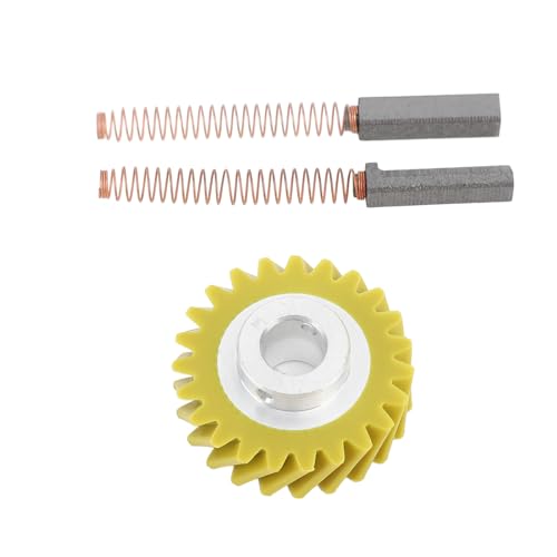 Mixer -Zahnrad -Austausch für WPW10112253 & C -Atible -Modelle - Enthält 2 Carbonbürsten - Premium -Metallmischungsgetriebe für Stabile Leistung und Einfache Installation von Akozon