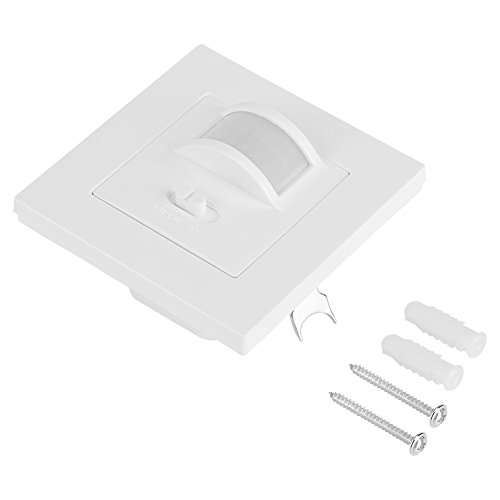 Radarschalter, AC 110 V-240 V Infrarot-PIR-Bewegungssensor Einbau-Bewegungssensorschalter 140-Grad-Wandleuchte Glühbirne 110 V-240 V EIN Aus Wandeinbau von Akozon