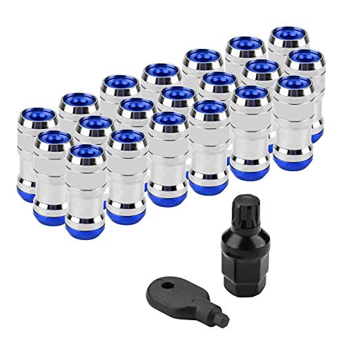 Radmuttern Radmuttern Zubehör M12 X P1.5 Autorennen Radmuttern Schraube für die Meisten Aftermarket-Räder Radmuttern,Radmuttern,Rote Radmuttern,Volk Racing,M12X1.5 (Blau) von Akozon