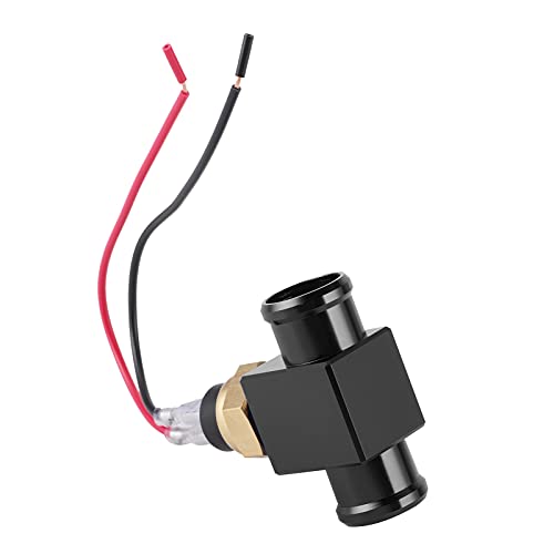 Thermostat Wassertemperaturschalter Kit, Thermostat Wassertemperaturschalter Wassertemperatursensor Motorrad Geländewagen Geländewagen Thermostat Wassertemperaturschalter Kühlerkühler(Schwarz) von Akozon