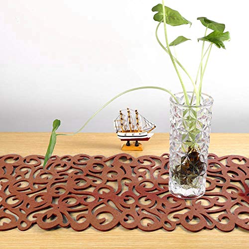 Tischdecke Runner 7 Farben Rechteck Form Filz Tischsets Tischsets Haushaltsdekorationen Neu(Leichter Kaffee) von Akozon